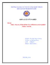 Khóa luận Thực trạng tình hình tài chính doanh nghiệp Nidec Tosok