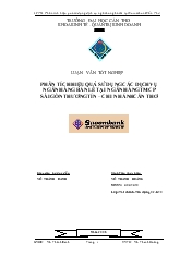 Luận văn Phân tích hiệu quả sử dụng các dịch vụ ngân hàng bán lẻ tại chi nhánh Ngân hàng Sacombank Cần Thơ