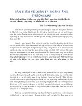 Bài viết Bàn thêm về quản trị ngân hàng thương mại