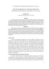 Bài viết Bàn về vấn đề quản lý vốn oda ở Việt Nam( discussion on oda capital management of viet nam)