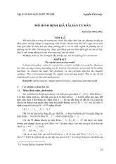 Bài viết Mô hình định giá tài sản tư bản