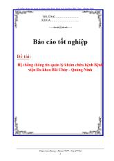 Báo cáo Hệ thống thông tin quản lý khám chữa bệnh Bệnh viện Đa khoa Bãi Cháy - Quảng Ninh