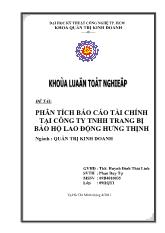 Báo cáo Phân tích tài chính tại công ty TNHH trang bị bảo hộ lao động Hưng Thịnh