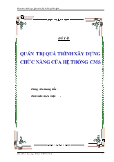 Báo cáo  Quản trị quá trình xây dựng chức năng của hệ thống CMS