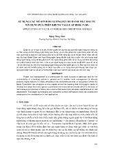 Báo cáo Sử dụng các mô hình đo lường rủi ro danh mục đầu tư tín dụng dựa trên khung value at risk (var)