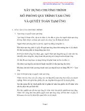 Báo cáo Xây dựng chương trình mô phỏng qui trình tạm ứng và quyết toán tạm ứng