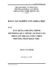 Báo cáo Xây dựng chương trình mô phỏng quy trình lập thuế giá trị gia tăng theo phương pháp khấu trừ
