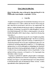 Đề án Giải pháp nhằm nâng cao hiệu quả tín dụng ngân hàng đối với hộ nông dân nghèo ở ngân hàng phục vụ người nghèo Việt Nam