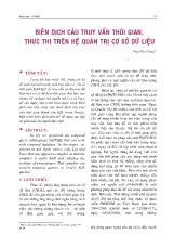 Đề tài Biên dịch câu truy vấn thời gian, thực thi trên hệ quản trị cơ sở dữ liệu