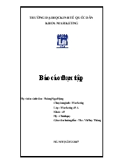 Đề tài Hoat động marketing của công ty Bách Tuyến