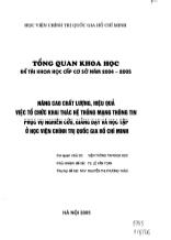 Đề tài Nâng cao chất lượng hiệu quả việc tổ chức khai thác hệ thống mạng thông tin phục vụ nghiên cứu, giảng dạy và học tập ở học viện chính trị quốc gia Hồ Chí Minh