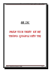 Đề tài Phân tích thiết kế hệ thống quản lí siêu thị