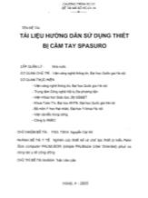 Đề tài Tài liệu hướng dẫn sử dụng thiết bị cầm tay Spasuro