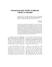 Đề tài Văn hoá đạo đức ở nước ta hiện nay vấn đề và giải pháp
