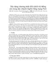 Đề tài Xây dựng chương trình điều khiển hệthống cân trong dây chuyền Saphir bằng mạng Petri