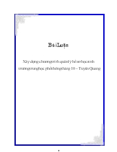 Đề tài Xây dựng chương trình quản lý hồ sơ học sinh trường trung học phổ thông tháng 10 – Tuyên Quang