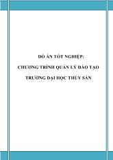 Đồ án Chương trình quản lý đào tạo trường đại học thủy sản