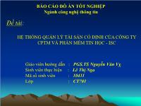 Đồ án Hệ thống quản lý tài sản cố định của công ty cổ phần thương mại và phần mềm tin học - ISC