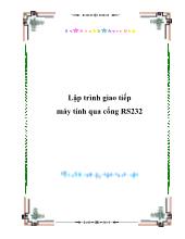 Đồ án Lập trình giao tiếp máy tính qua cổng RS232