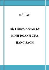Đồ án Phân tích thiết kế hệ thống Hệ thống quản lý kinh doanh cửa hàng sách