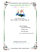 Đồ án Phân tích thiết kế hệ thống: Quản lý bán hàng