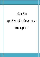 Đồ án Phân tích thiết kế hệ thống Quản lý công ty du lịch