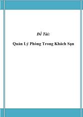 Đồ án Phân tích thiết kế hệ thống Quản lý phòng trong khách sạn