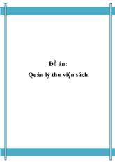 Đồ án Phân tích thiết kế hệ thống Quản lý thư viện sách