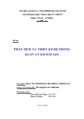 Đồ án Phân tích và thiết kế hệ thống quản lý khách sạn