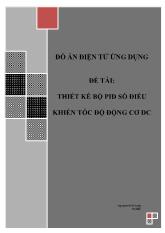 Đồ án Thiết kế bộ pid số điều khiển tốc độ động cơ dc