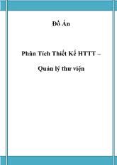 Đồ án Tốt nghiệp - Phân tích thiết kế hệ thống - Quản lý thư viện