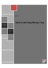Đồ án Tốt nghiệp - Phân tích thiết kế hệ thống - Quản lý nhà hàng Hương Cảng