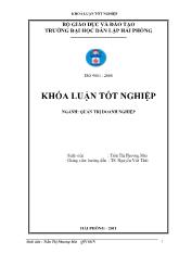 Khóa luận Hoàn thiện công tác đãi ngộ nhân sự tại công ty TNHH một thành viên thương mại dịch vụ và xuất nhập khẩu Hải Phòng