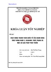 Khóa luận Hoạt động thanh toán quốc tế của Ngân hàng TMCP Đông Nam á - SeABank: Thực trạng và một số giải pháp phát triển