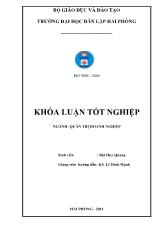 Khóa luận Lập dự án tiền khả thi mở cửa hàng bán đồ chơi thông minh cho trẻ em