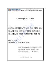Khóa luận Một số giải pháp nâng cao hiệu quả hoạt động cho vay tiêu dùng tại Ngân hàng Techcombank - PGD 3/2