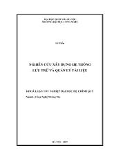 Khóa luận Nghiên cứu xây dựng hệ thống lưu trữ và quản lý tài liệu