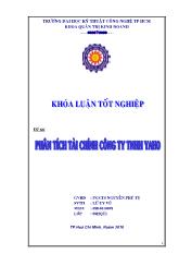 Khóa luận Phân tích tài chính công ty TNHH YAHO