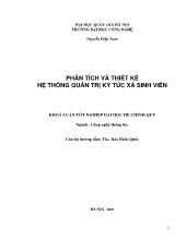Khóa luận Phân tích và thiết kế hệ thống quản trị ký túc xá sinh viên