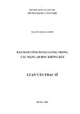 Luận văn Bảo đảm công bằng luồng trong các mạng ad hoc không dây