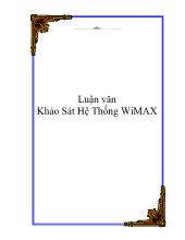 Luận văn Khảo Sát Hệ Thống WiMAX