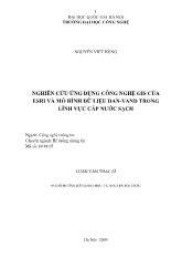 Luận văn Nghiên cứu ứng dụng công nghệ gis của esri và mô hình dữ liệu Dan-Vand trong lĩnh vực cấp nước sạch
