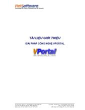 Tài liệu giới thiệu giải pháp công nghệ vportal