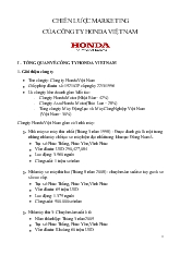 Tiểu luận Chiến lược marketing của công ty honda Việt Nam
