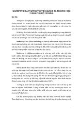 Tiểu luận Marketing địa phương với việc quảng bá thương hiệu thành phố Hồ Chí Minh