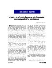 Tổ chức thực hiện chức năng chủ sở hữu vốn nhà nước: Tổ chức thực hiện chức năng chủ sở hữu vốn nhà nước: Tổ chức thực hiện chức năng chủ sở hữu vốn nhà n-ớc: Tổ chức thực hiện chức năng chủ sở hữu vốn nhà n-ớc: Kinh nghiệm quốc tế và một số bài học
