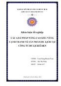 Khóa luận Các giải pháp nâng cao khả năng cạnh tranh về sản phẩm của công ty TNHH MTV Du lịch Eden