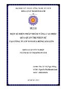 Khóa luận Một số biện pháp nhằm nâng cao hiệu quả quản trị nhân sự tại công ty cổ phần toyota đông Sài Gòn