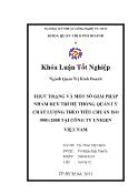 Khóa luận Thực trạng và một số giải pháp nhằm duy trì hệ thống quản lý chất lượng theo tiêu chuẩn ISO 9001:2008 tại công ty Unigen Việt Nam