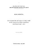 Luận văn Đẩy mạnh thu hút đầu tưtrực tiếp nước ngoài tại tỉnh Lâm Đồng giai đoạn 2007 – 2015